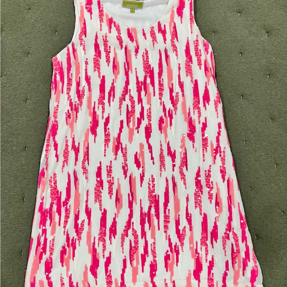 Sigrid Olsen XL Dress Sequin Sleeveless